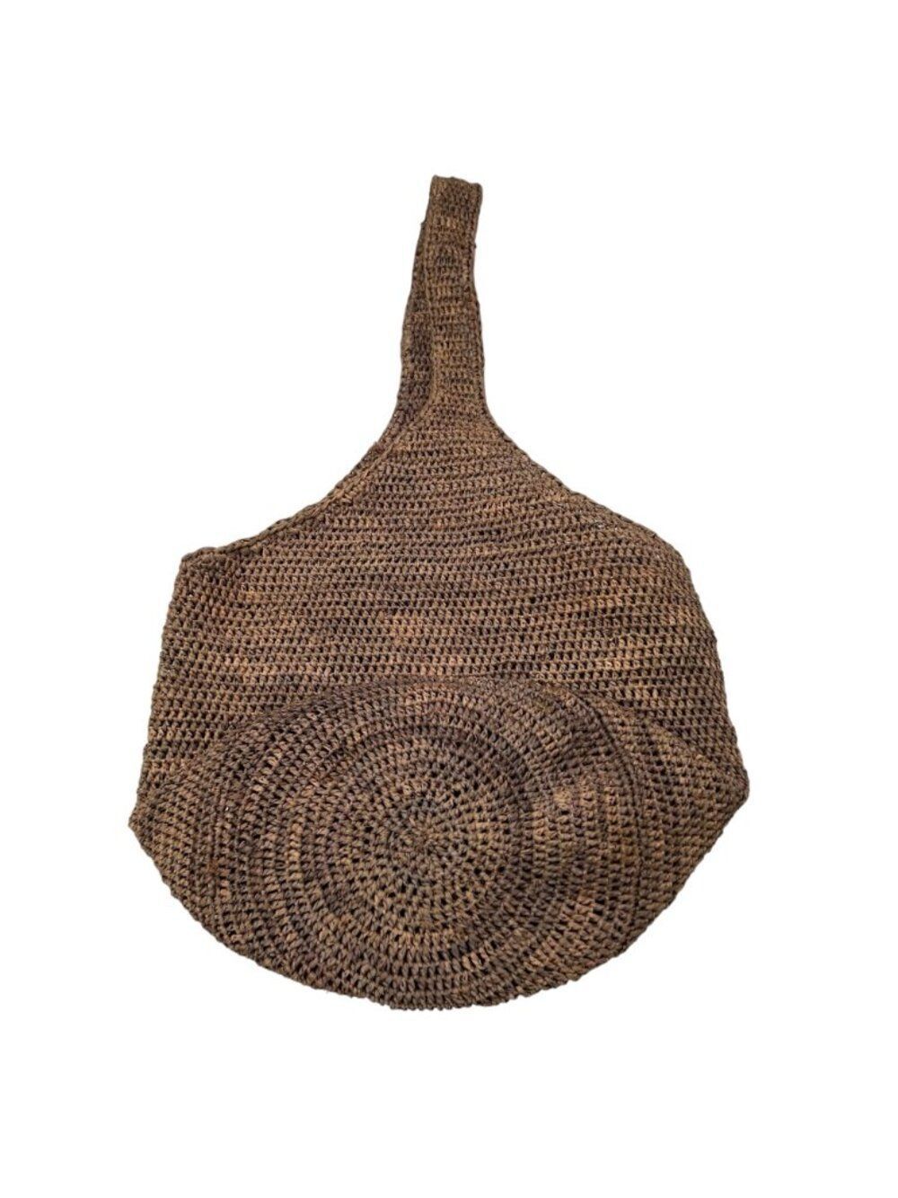 Helen Kaminski Australia Raffia Shoulder Bag Brown Handmade Woven Boho Tote - Picture 8 of 9